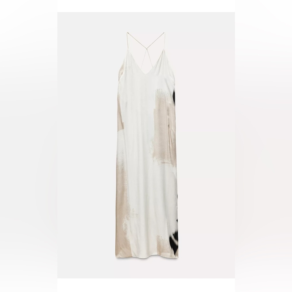Elegant Cream and Black Halter Dress